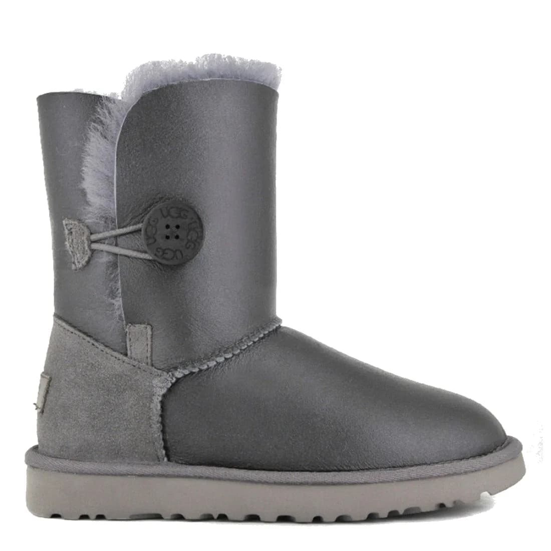 UGG WOMEN'S CLASSIC BAILEY BUTTON — Grey Metalik