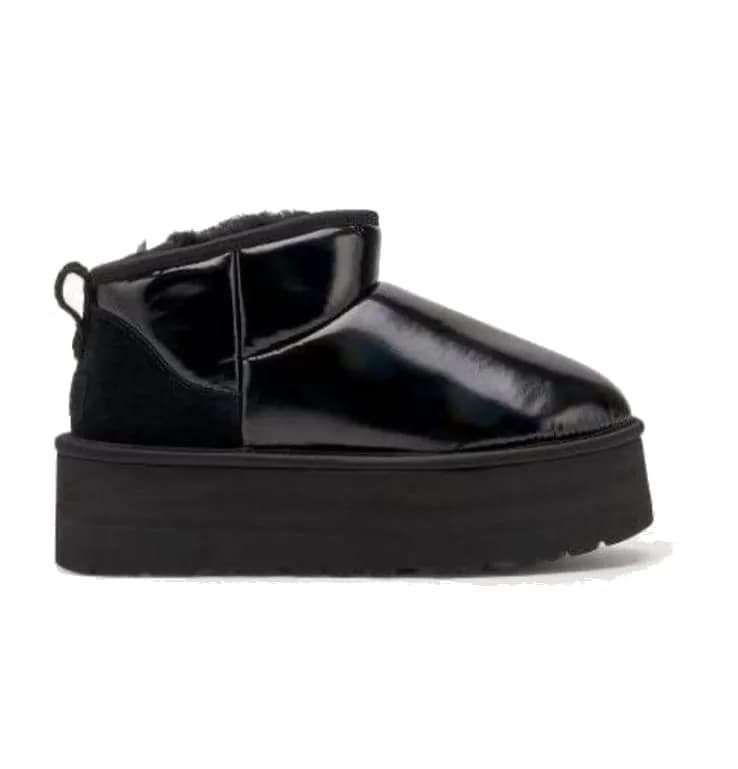 UGG ULTRA MINI PLATFORM — Platforma High Shine Black