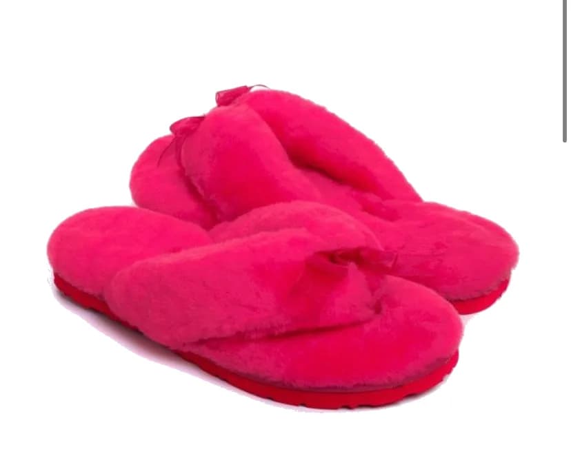 FLUFF FLIP FLOP — ROSE RED