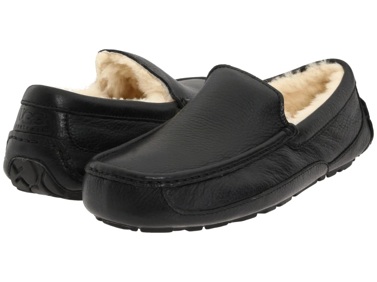 Ugg Men's Ascot Slipper Black — Leather
