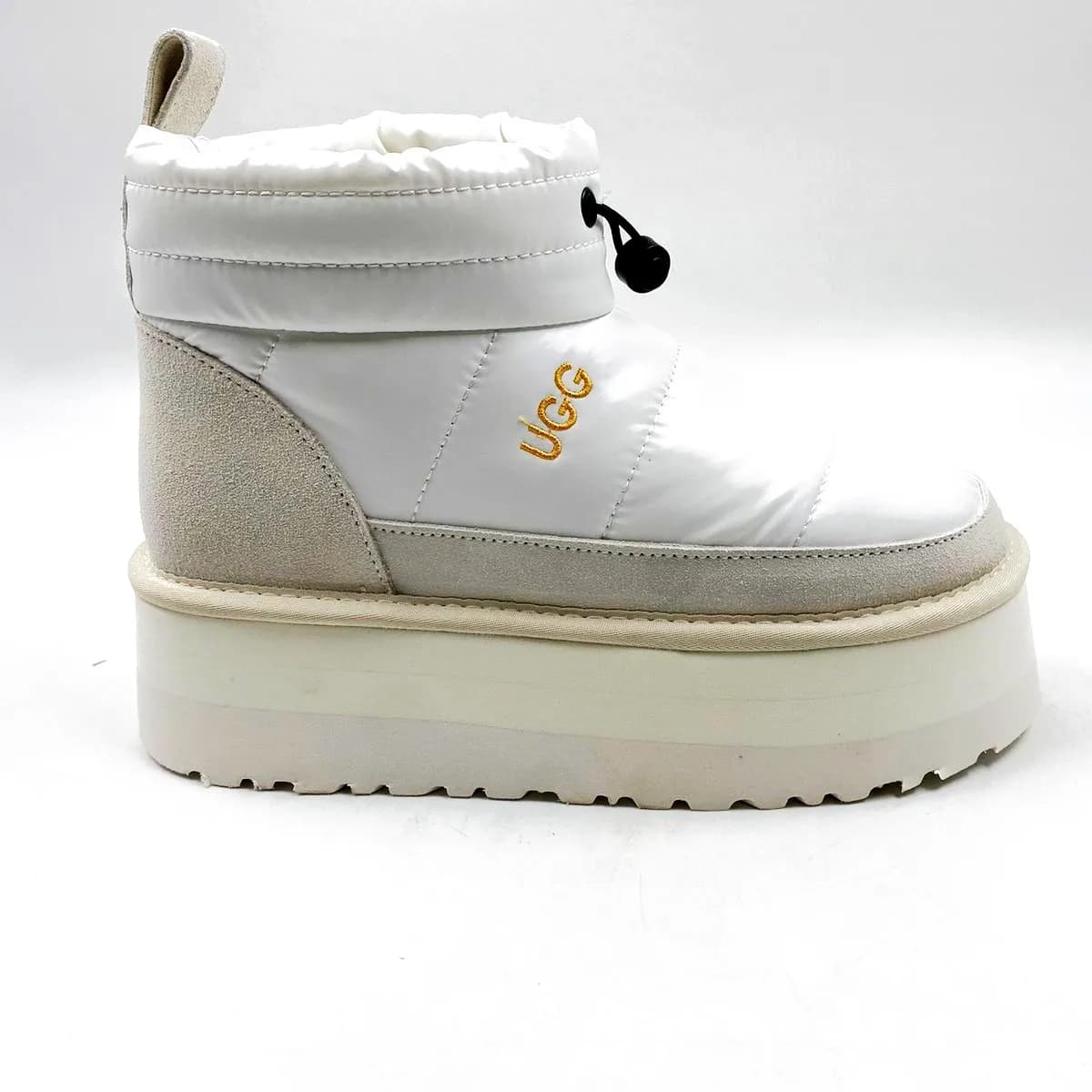 UGG WOMEN'S OBBA LATFORM — WHITE