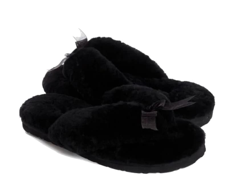 FLUFF FLIP FLOP — BLACK