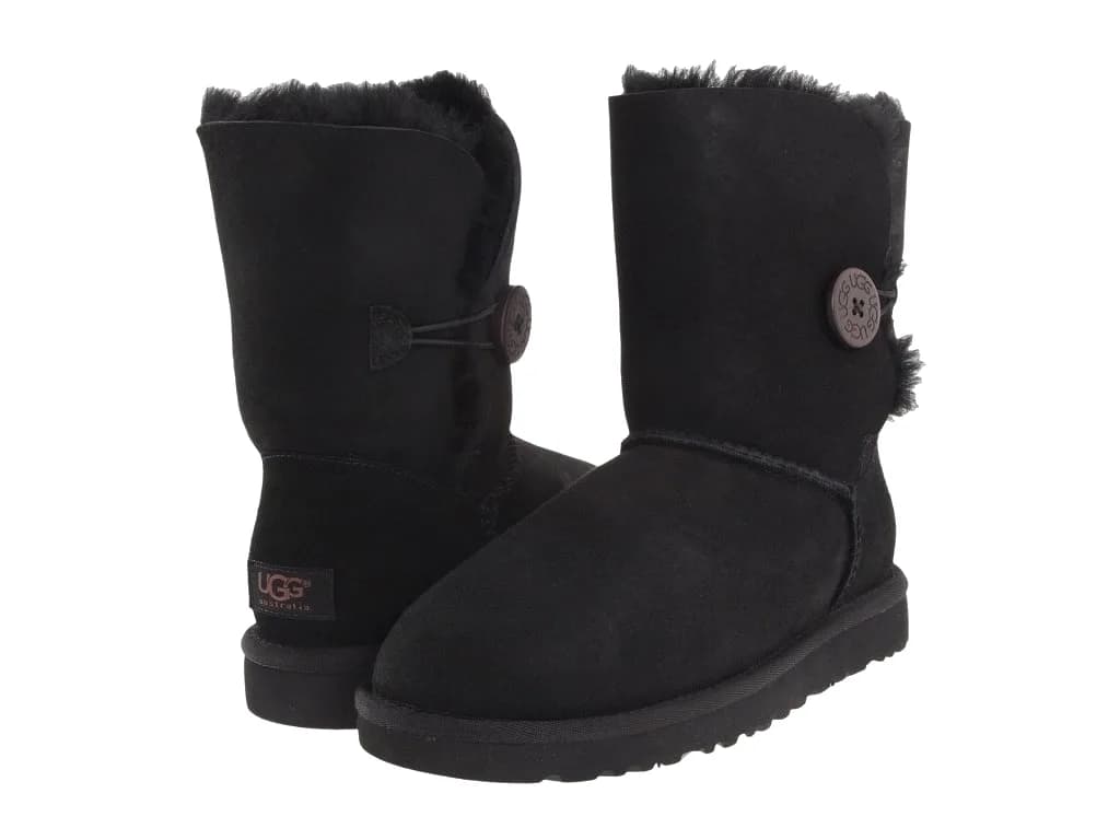 UGG WOMEN'S CLASSIC BAILEY BUTTON — Black
