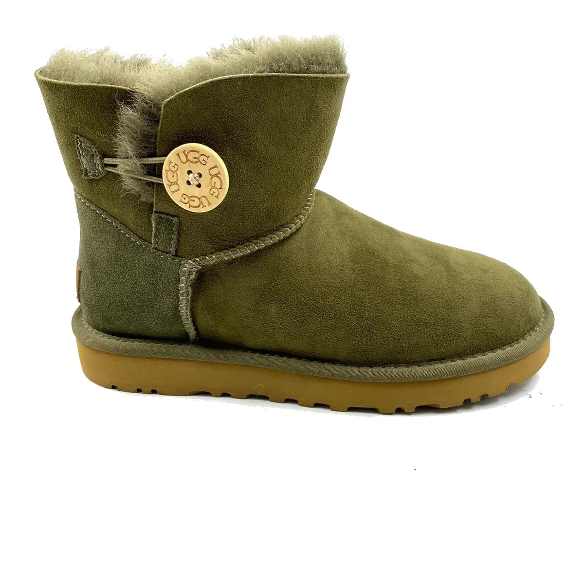 UGG WOMEN'S MINI BAILEY BUTTON — OLIVE