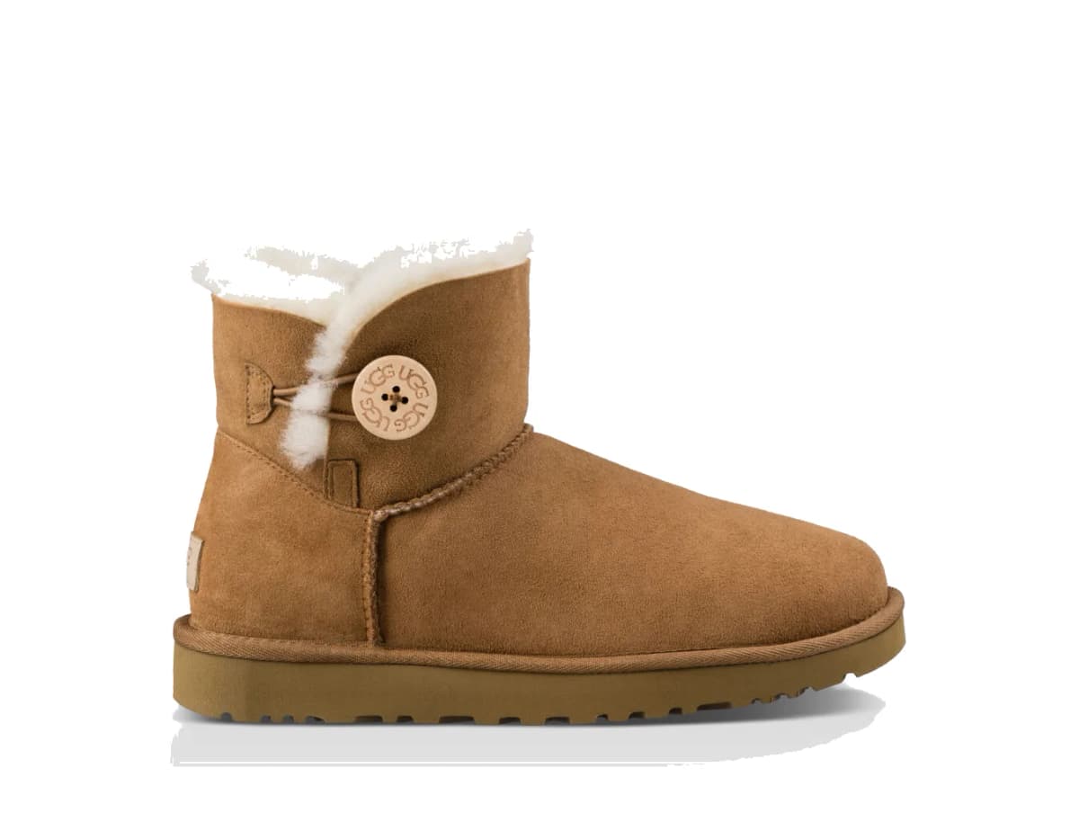UGG WOMEN'S MINI BAILEY BUTTON — Chestnut
