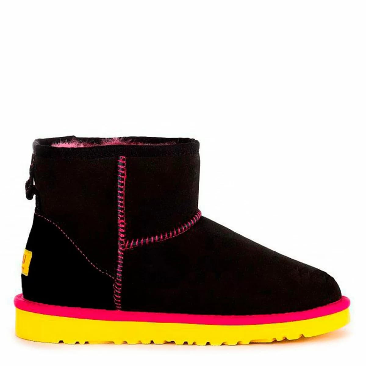 UGG WOMEN'S CLASSIC MINI II — Classic Mini II Black-Yellow