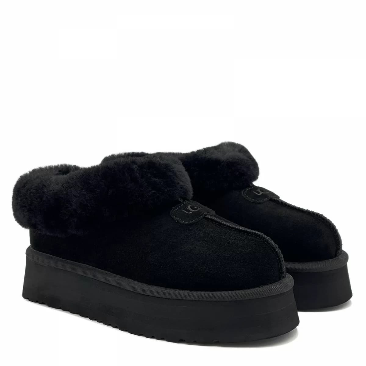 Ugg Slipper Platform — PLATFORM SLIPPER BLACK